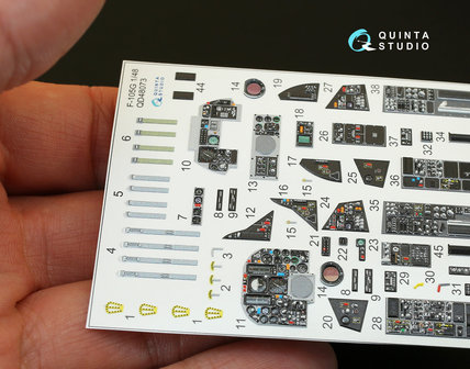 Quinta Studio QD48073 - F-105G Thunderchief  3D-Printed &amp; coloured Interior on decal paper  (for HobbyBoss kit) - 1:48