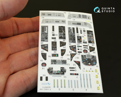 Quinta Studio QD48073 - F-105G Thunderchief  3D-Printed &amp; coloured Interior on decal paper  (for HobbyBoss kit) - 1:48