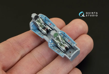 Quinta Studio QD72020 - Su-27UB  3D-Printed &amp; coloured Interior on decal paper  (for Zvezda kit) - 1:72