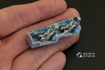 Quinta Studio QD72020 - Su-27UB  3D-Printed &amp; coloured Interior on decal paper  (for Zvezda kit) - 1:72