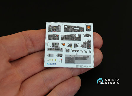 Quinta Studio QD48055 - F-4J  3D-Printed &amp; coloured Interior on decal paper  (for ZM/SWS kit) - 1:48