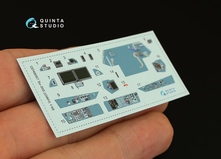 Quinta Studio QD48057 - Su-35S  3D-Printed &amp; coloured Interior on decal paper  (for GWH kit) - 1:48