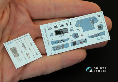 Quinta Studio QD48057 - Su-35S  3D-Printed &amp; coloured Interior on decal paper  (for GWH kit) - 1:48