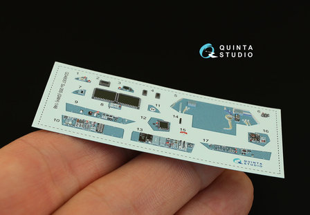 Quinta Studio QD48057 - Su-35S  3D-Printed &amp; coloured Interior on decal paper  (for GWH kit) - 1:48