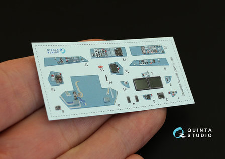 Quinta Studio QD48057 - Su-35S  3D-Printed &amp; coloured Interior on decal paper  (for GWH kit) - 1:48