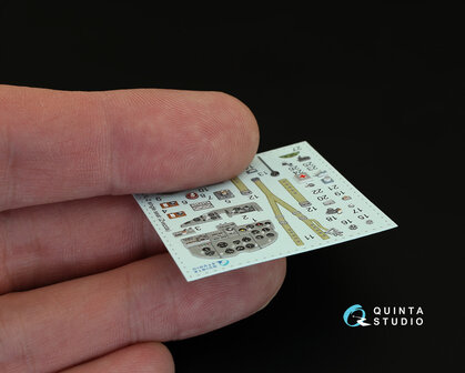 Quinta Studio QD48072 - Il-2  3D-Printed &amp; coloured Interior on decal paper  (for Zvezda kit) - 1:48