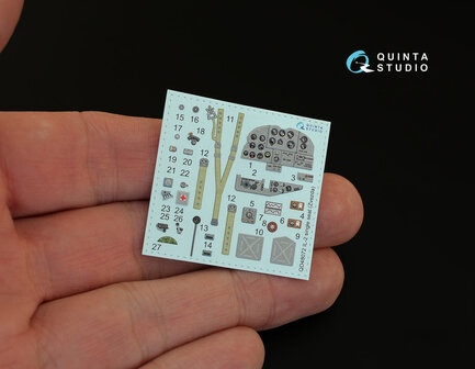 Quinta Studio QD48072 - Il-2  3D-Printed &amp; coloured Interior on decal paper  (for Zvezda kit) - 1:48