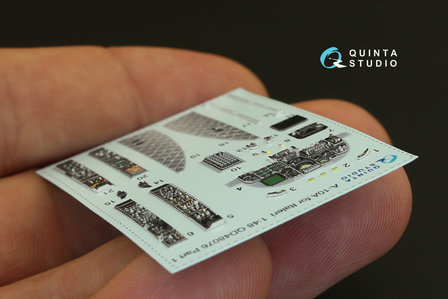 Quinta Studio QD48076 - A-10A  3D-Printed &amp; coloured Interior on decal paper  (for Italeri kit) - 1:48