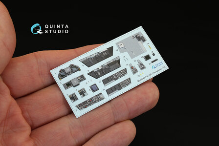 Quinta Studio QD48049 - F/A-18E Super Hornet  3D-Printed &amp; coloured Interior on decal paper  (for Hasegawa kit) - 1:48