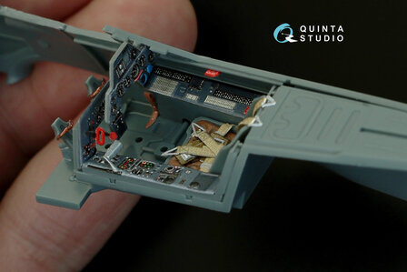 Quinta Studio QD48080 - FW 190A-4  3D-Printed &amp; coloured Interior on decal paper  (for Eduard kit) - 1:48