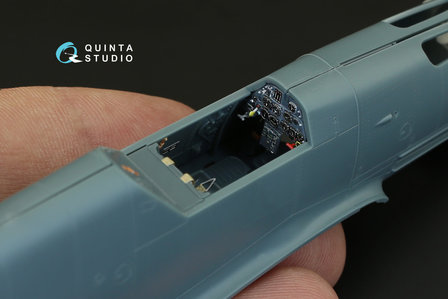 Quinta Studio QD48083 - Bf 109F-2/4  3D-Printed &amp; coloured Interior on decal paper  (for Eduard kit) - 1:48