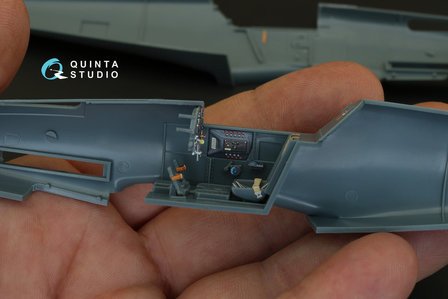 Quinta Studio QD48083 - Bf 109F-2/4  3D-Printed &amp; coloured Interior on decal paper  (for Eduard kit) - 1:48