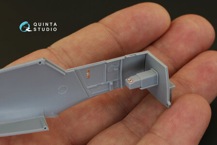 Quinta Studio QD48085 - Bf 109F-2/4  3D-Printed &amp; coloured Interior on decal paper  (for Zvezda kit) - 1:48