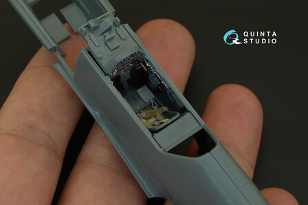 Quinta Studio QD48086 - Bf 109E-1/E-3  3D-Printed &amp; coloured Interior on decal paper  (for Eduard kit) - 1:48