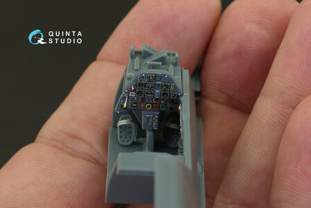 Quinta Studio QD48086 - Bf 109E-1/E-3  3D-Printed &amp; coloured Interior on decal paper  (for Eduard kit) - 1:48