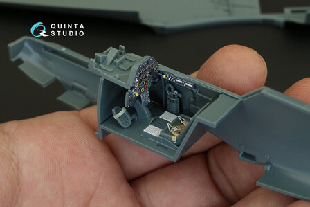 Quinta Studio QD48086 - Bf 109E-1/E-3  3D-Printed &amp; coloured Interior on decal paper  (for Eduard kit) - 1:48