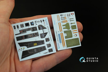 Quinta Studio QD32010 - Mirage 2000-5  3D-Printed &amp; coloured Interior on decal paper  (for Kitty Hawk kit) - 1:32