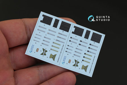 Quinta Studio QD48090 - F-15E 3D-Printed &amp; coloured Interior on decal paper (for GWH kit) - 1:48