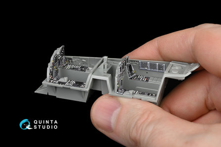 Quinta Studio QD48090 - F-15E 3D-Printed &amp; coloured Interior on decal paper (for GWH kit) - 1:48