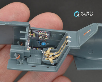 Quinta Studio QD48094 - Bf 109G-6 3D-Printed &amp; coloured Interior on decal paper (for Eduard  kit) - 1:48