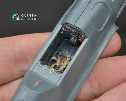 Quinta Studio QD48094 - Bf 109G-6 3D-Printed &amp; coloured Interior on decal paper (for Eduard  kit) - 1:48