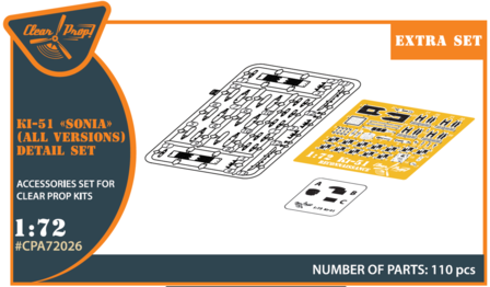 Clear Prop Models CPA72026 - Ki-51 Sonia detail set (all versions) - 1:72 