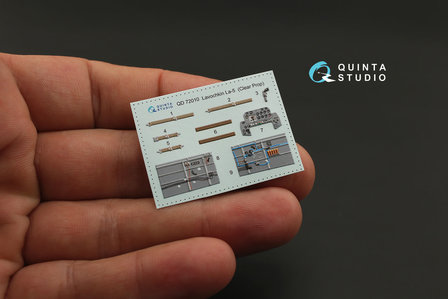 Quinta Studio QD72010 - La-5  3D-Printed &amp; coloured Interior on decal paper  (for ClearProp kit) - 1:72