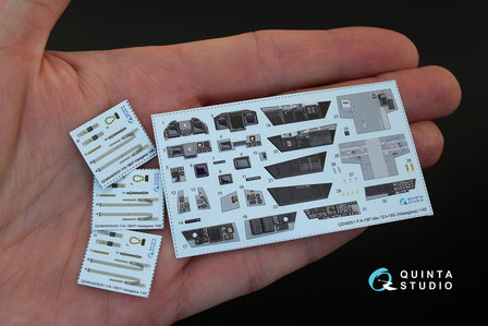 Quinta Studio QD48051 - F/A-18F late / EA-18G 3D-Printed &amp; coloured Interior on decal paper (for Hasegawa kit) - 1:48