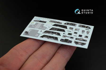 Quinta Studio QD48051 - F/A-18F late / EA-18G 3D-Printed &amp; coloured Interior on decal paper (for Hasegawa kit) - 1:48