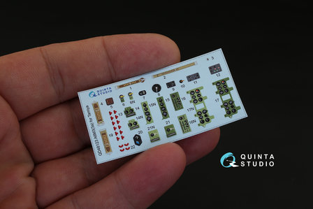 Quinta Studio QD48123 - A6M3 3D-Printed &amp; coloured Interior on decal paper (for Tamiya kit) - 1:48