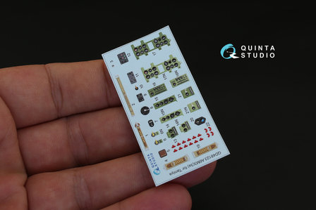 Quinta Studio QD48123 - A6M3 3D-Printed &amp; coloured Interior on decal paper (for Tamiya kit) - 1:48