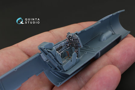 Quinta Studio QD48129 - MiG-21PFM  (grey color panels) 3D-Printed &amp; coloured Interior on decal paper (for Eduard  kit) - 1:48