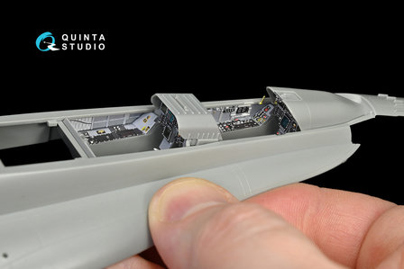 Quinta Studio QD48145 - F/A-18B 3D-Printed &amp; coloured Interior on decal paper (for Kinetic  kit) - 1:48