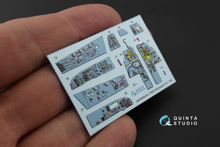 Quinta Studio QD48056 - Su-17M4/22M4 3D-Printed &amp; coloured Interior on decal paper (for KittyHawk kit) - 1:48