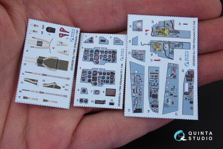 Quinta Studio QD48056 - Su-17M4/22M4 3D-Printed &amp; coloured Interior on decal paper (for KittyHawk kit) - 1:48