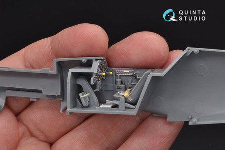 Quinta Studio QD48097 - Bf 109E 3D-Printed &amp; coloured Interior on decal paper (for Tamiya kit) - 1:48