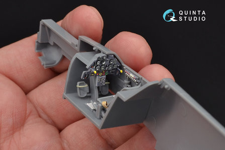 Quinta Studio QD48097 - Bf 109E 3D-Printed &amp; coloured Interior on decal paper (for Tamiya kit) - 1:48