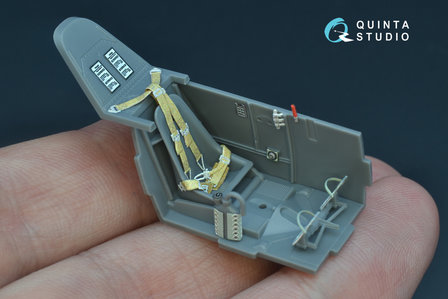 Quinta Studio QD48176 - Bf 109E-1 3D-Printed &amp; coloured Interior on decal paper (for Wingsy kits kit) - 1:48