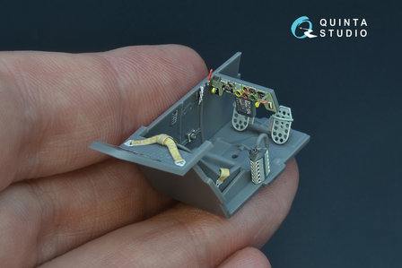 Quinta Studio QD48176 - Bf 109E-1 3D-Printed &amp; coloured Interior on decal paper (for Wingsy kits kit) - 1:48