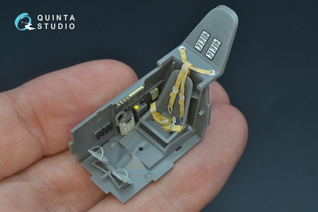 Quinta Studio QD48176 - Bf 109E-1 3D-Printed &amp; coloured Interior on decal paper (for Wingsy kits kit) - 1:48