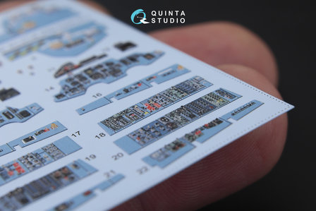 Quinta Studio QD48181 - Su-27UB 3D-Printed &amp; coloured Interior on decal paper (for KittyHawk kit) - 1:48