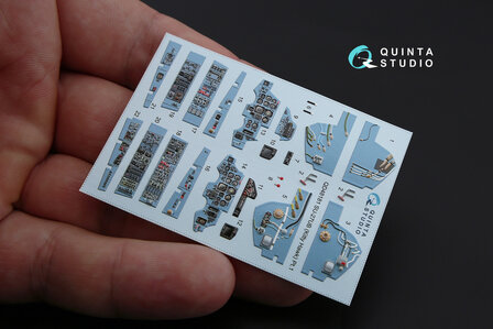 Quinta Studio QD48181 - Su-27UB 3D-Printed &amp; coloured Interior on decal paper (for KittyHawk kit) - 1:48