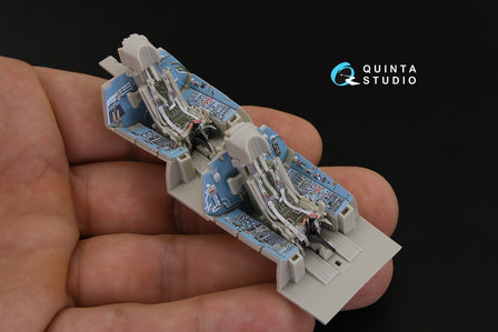 Quinta Studio QD48181 - Su-27UB 3D-Printed &amp; coloured Interior on decal paper (for KittyHawk kit) - 1:48