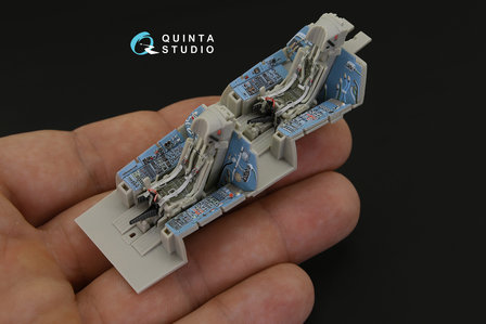 Quinta Studio QD48181 - Su-27UB 3D-Printed &amp; coloured Interior on decal paper (for KittyHawk kit) - 1:48