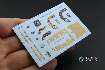 Quinta Studio QD48187 - Albatros D.III OEFFAG 3D-Printed &amp; coloured Interior on decal paper (for Eduard kit) - 1:48