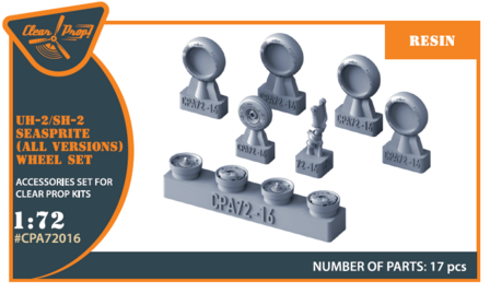 Clear Prop Models CPA72016 - UH-2 SEASPRITE (all versions) wheel set - 1:72