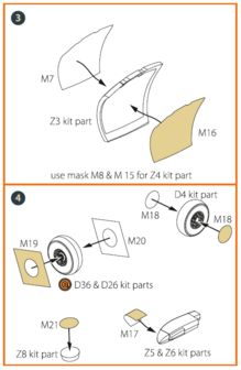 Clear Prop Models CPA72044 - OV-1 A/JOV-1A Mohawk for CP kit painting mask &quot;yellow kabuki paper&quot; - 1:72