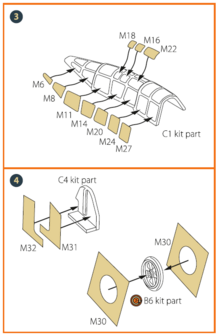 Clear Prop Models CPA72062 - M6A1 Seiran painting mask for Tamiya kit (60737) &quot;yellow kabuki paper&quot; - 1:72