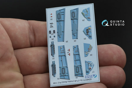 Quinta Studio QD48171 - Su-27UB 3D-Printed &amp; coloured Interior on decal paper (for HobbyBoss kit) - 1:48