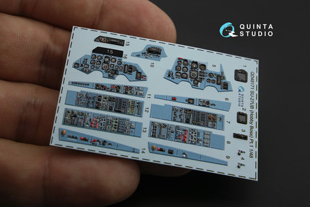 Quinta Studio QD48171 - Su-27UB 3D-Printed &amp; coloured Interior on decal paper (for HobbyBoss kit) - 1:48